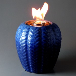 Fern Leaves Patio Torch / Soft Blue (Small) w Fuel