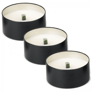 Windflame™Gift Box, 3 CITRO Outdoor Candles / Black Tin